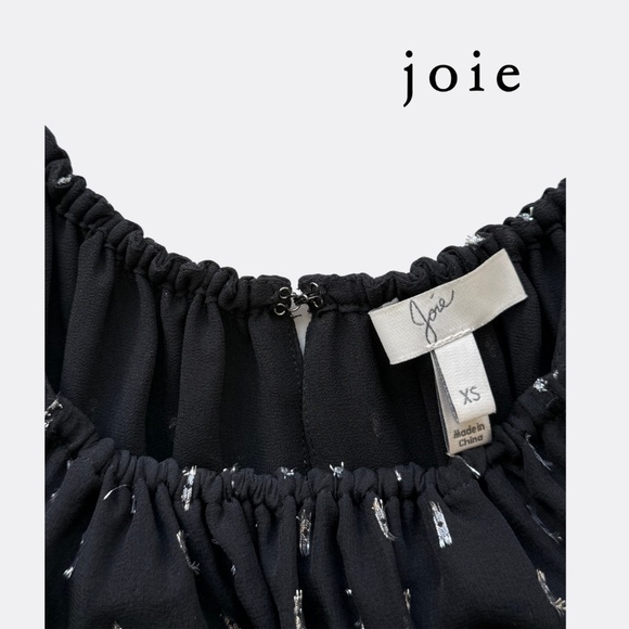 JOIE Shawnette Halter Silk Top – XS – Caviar/Silver – Excellent Condition - Picture 3 of 4